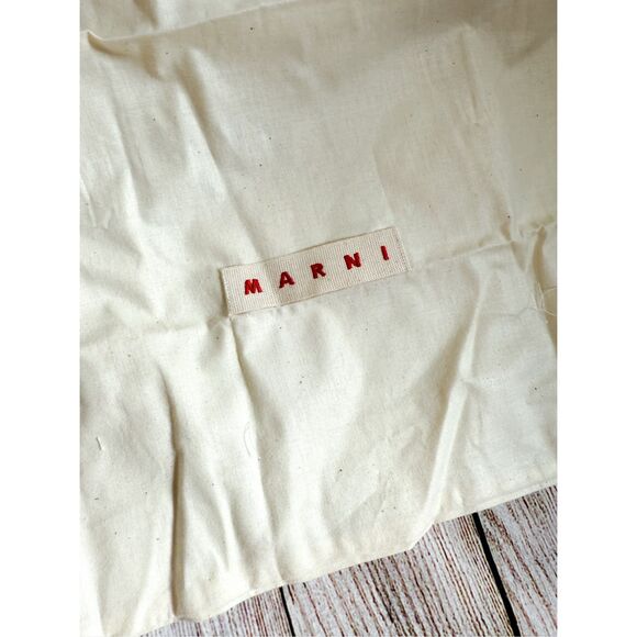 NWT Marni Market handbag in cotton knit with diamond pattern in Pink Crochet - Picture 9 of 16